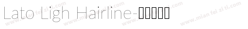 Lato Ligh Hairline字体转换
